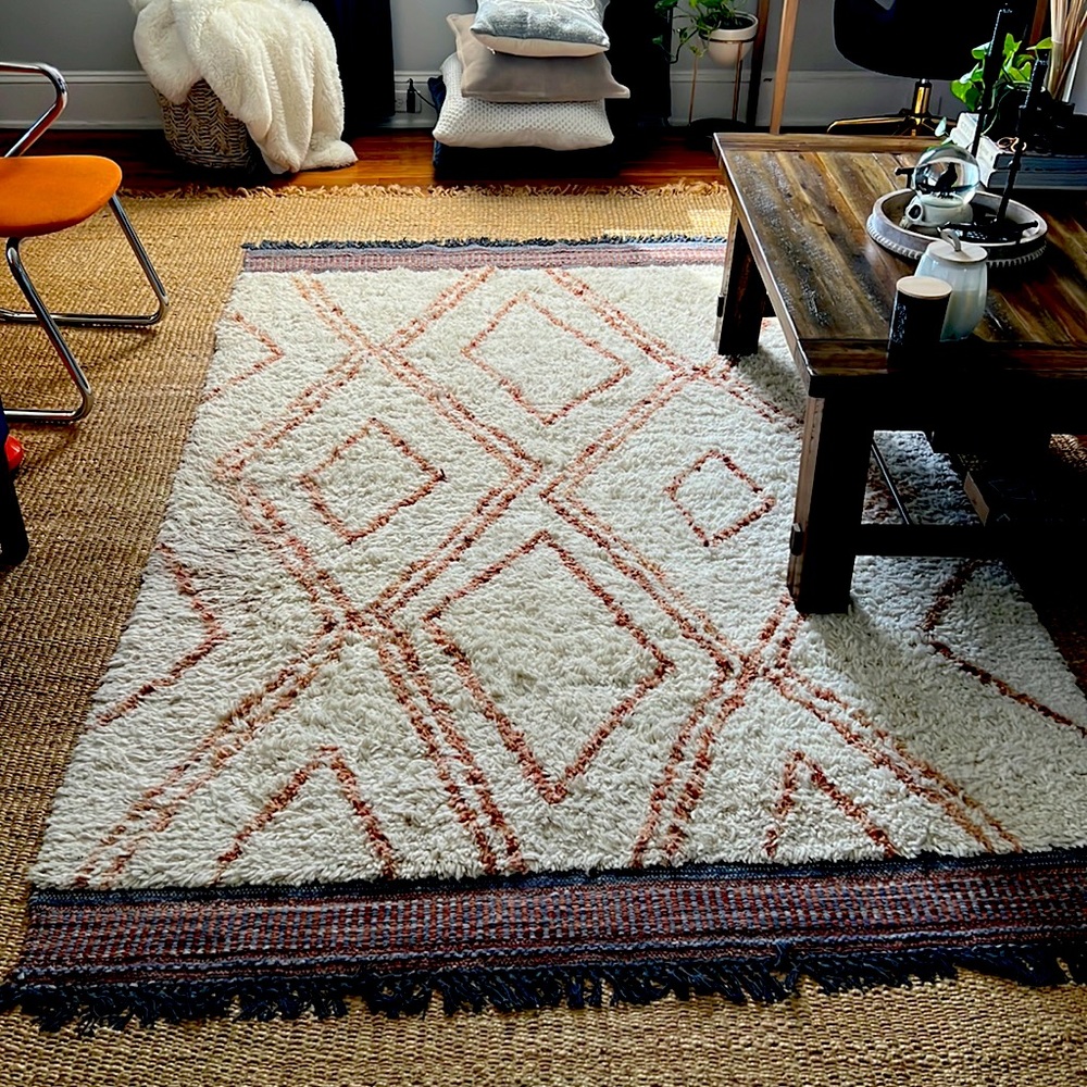 Sold!! Reno’s hand-knotted shag rug